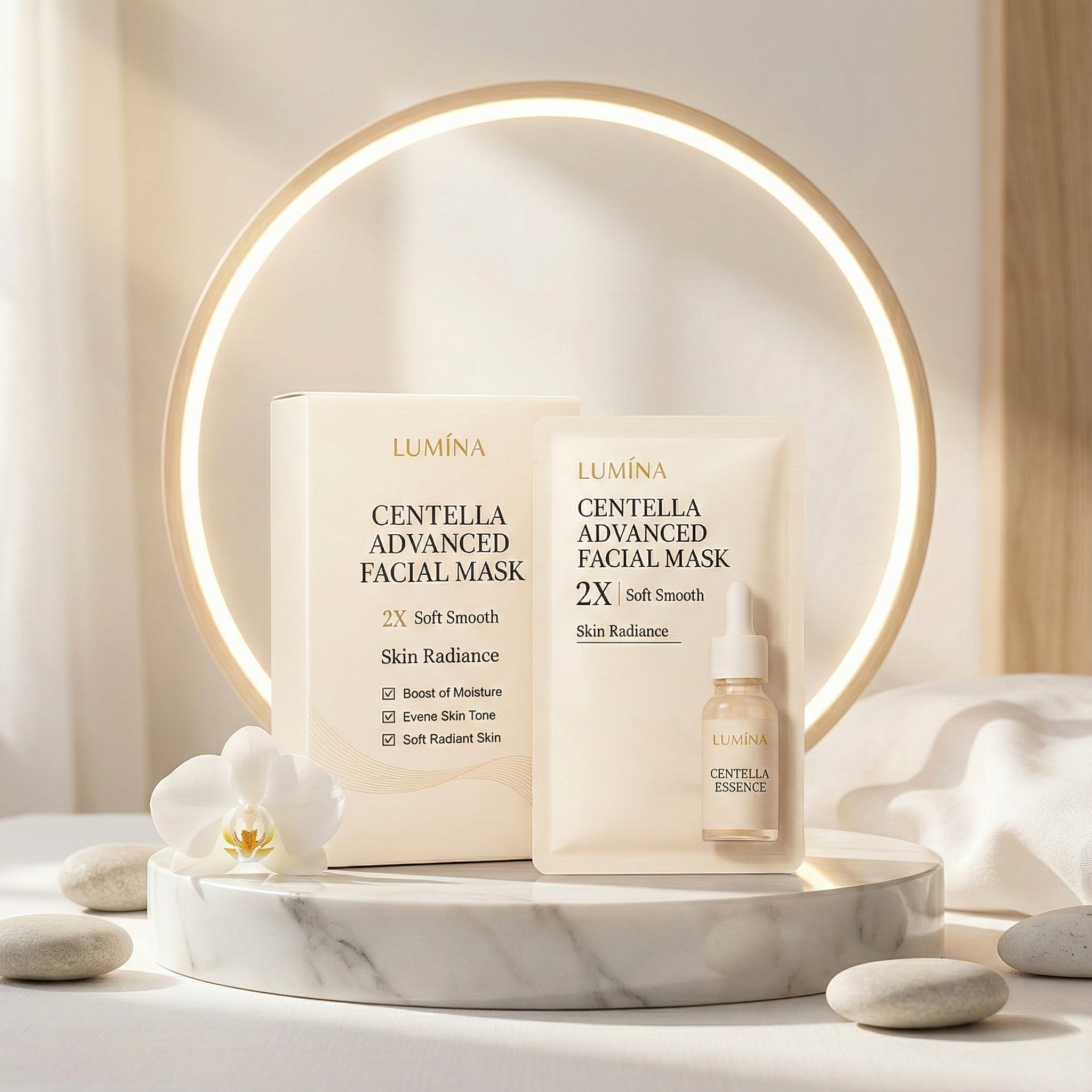 Lumína Centella Collagen Facial Mask – Hydrating & Radiance Boost
